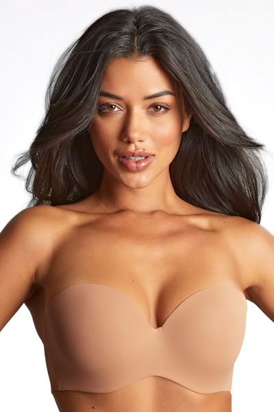Panache 365 UW Strapless Bra - Honey Underwired, lightly padded super smooth and clean stapless bra. 60-85, D-I 10900-HON