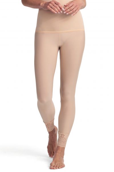 Miss Mary Cool Sensation Leggings Beige Leggings with lace decorations EU 38-54 MM-4038-02/BEI