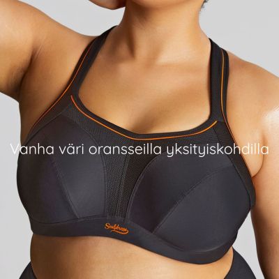 Sculptresse by Panache 9441 Activate UW Non-Padded Sports Bra Black Underwired, non-padded sports bra with racerback option 75-105, D-O SCU-9441-BLK