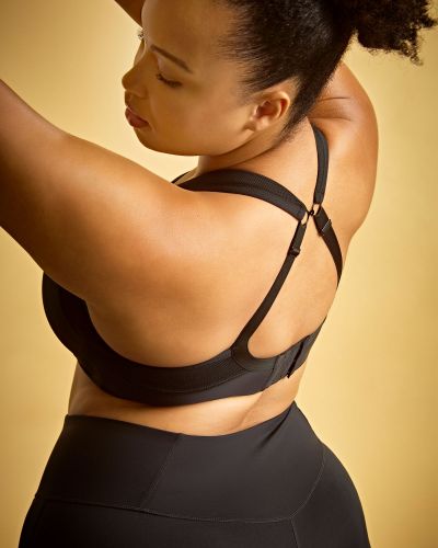 Sculptresse by Panache 9441 Activate UW Non-Padded Sports Bra Black Underwired, non-padded sports bra with racerback option 75-105, D-O SCU-9441-BLK