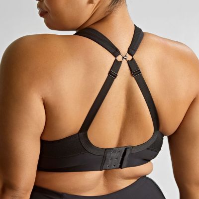 Sculptresse by Panache 9441 Activate UW Non-Padded Sports Bra Black Underwired, non-padded sports bra with racerback option 75-105, D-O SCU-9441-BLK