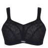 Sculptresse by Panache 9441B Activate UW Non-Padded Sports Bra Black Lace & Chalk-thumb Underwired, non-padded sports bra with racerback option. 75-105, D-O SCU-9441B-BLC
