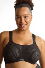 9441B Activate UW Non-Padded Sports Bra Black Lace & Chalk