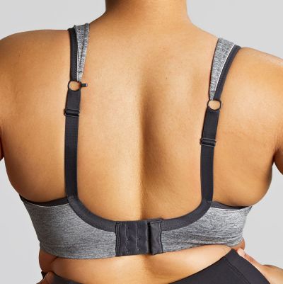 Sculptresse by Panache 9441 Activate UW Non-Padded Sports Bra Charcoal Marl Underwired, non-padded sports bra with racerback option. 75-105, D-O SCU-9441-CML