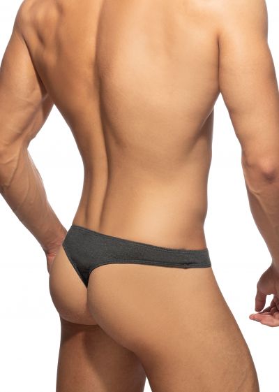 Addicted Cotton thong charcoal Thong 95% Cotton, 5% Elastane S-4XL AD986