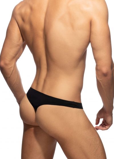 Addicted Cotton thong black Thong 95% Cotton, 5% Elastane S-4XL AD986