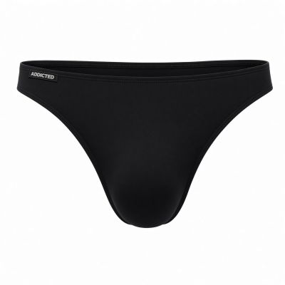 Addicted Cotton thong black Thong 95% Cotton, 5% Elastane S-4XL AD986