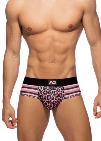 Addicted Leo-stripe brief pink Brief 90% Polyester, 10% Elastane S-3XL AD978