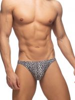 Leopard swim mini bikini charcoal