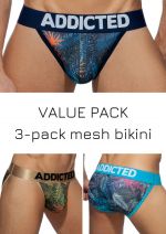 Mesh bikini brief 3-pack tropical print