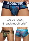 Addicted Mesh brief push up 3-pack tropical print-thumb Brief 80% Polyamide, 15% Elastane, 5% Cotton S-3XL AD889P