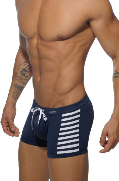 Addicted Sailor Boxer Swim Pant Navy Swim boxer 80% Polyamide, 20% Elastane S-4XL ADS107