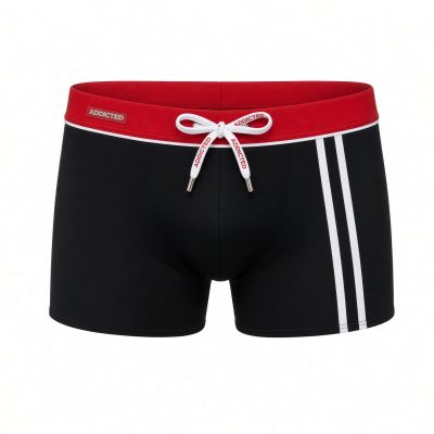 Addicted Sport detail binding swim boxer black Boxer 80% Polyamide, 20% Elastane S-3XL ADS133