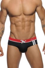 Sport detail binding swim brief black