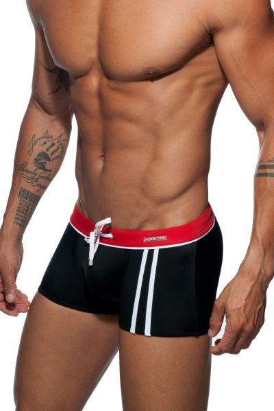 Addicted Sport detail binding swim boxer black Boxer 80% Polyamide, 20% Elastane S-3XL ADS133_10