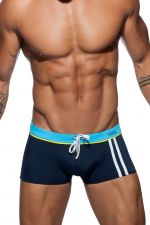 Sport detail binding swim boxer Navy