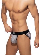 Tiger print bikini brief grey