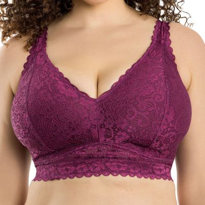 Parfait Lingerie Adriana NW Lace Bralette Blackberry Non-wired, non-padded lace bralette with convertible straps. 65-90, D-H P5482-BLY
