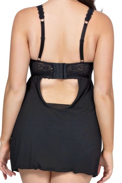 Parfait Lingerie Adriana Babydoll Black Non-wired, non-padded lace babydoll 65-95, D-G P5488-B