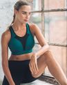 Royce Aerocool Wirefree Sports Bra - Emerald Green-thumb Wire-free, unpadded sports bra. 70-90 G-K S1382-EME