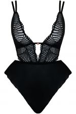 After Hours Lace Teddy Black