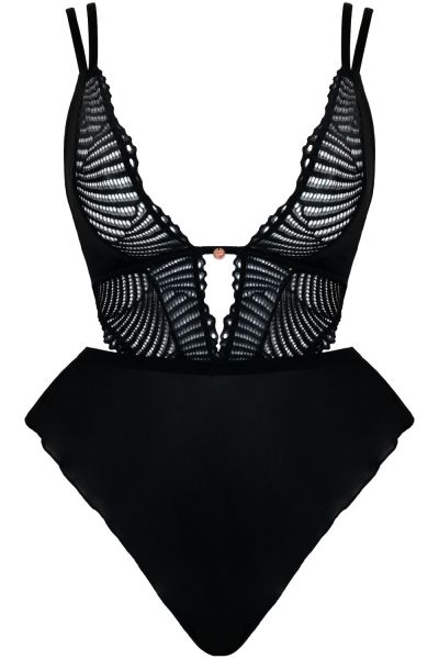 Scantilly by Curvy Kate After Hours Lace Teddy Black Nonwired lace teddy with adjustable straps to fit DD-HH cups S-XL SN-025-327-BLK