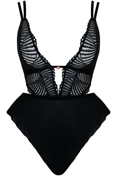 Scantilly by Curvy Kate After Hours Lace Teddy Black Nonwired lace teddy with adjustable straps to fit DD-HH cups S-2XL SN-025-327-BLK