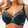 Gorsenia Aisha UW Soft Side Support Bra - Pine Green-thumb Underwired, non-padded soft side support bra with embroidery. 70-95, D-M G034