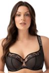 Gorsenia Alicante Half Padded Bra Black-thumb Underwired, half-padded bra. 65-105, D-K K647-CZA