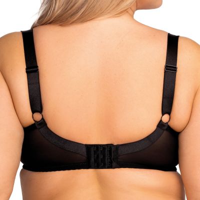 Nessa Alizee Soft UW Bra Black Underwired non-padded balconnet with double layer mesh and stretch lace cups. 65-100, E-O ALZ-550-BLK