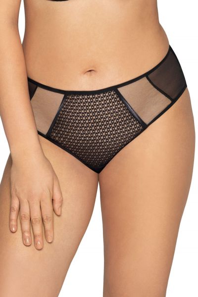 Ava Lingerie All Illusion Brief Black  M-3XL F1963-BLK