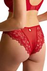Panache Allure Brazilian Brief - True Red-thumb Low rise stretch lace brazilian. 36-46 10762-TRU