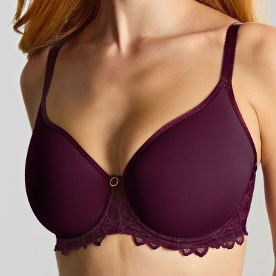 Panache Allure UW Spacer Bra - Plum Underwired spacer foam t-shirt bra. 60-85, D-K 10766-PLM