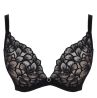 Panache Allure UW Demi Plunge Bra - Black Latte-thumb Underwired, non-padded stretch lace bra with super low wiring. 60-85, D-I 10763-B&L