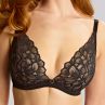 Panache Allure UW Demi Plunge Bra - Black Latte-thumb Underwired, non-padded stretch lace bra with super low wiring. 60-85, D-I 10763-B&L