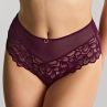 Panache Allure Deep Brief - Plum-thumb Mid high stretch lace briefs. 36-46 10764-PLM