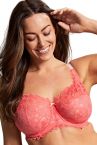Panache Allure Full Cup Bra Coral-thumb Underwired, non-padded, full cup bra. 65-90, E-M 10765-CRL