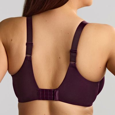 Sculptresse by Panache Amara UW Full Cup Bra - Plum Underwired non-padded full cup bra with stretch top cup. 75-105, E-O 11265-PLM