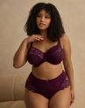 Sculptresse by Panache Amara UW Full Cup Bra - Plum-thumb Underwired non-padded full cup bra with stretch top cup. 75-105, E-O 11265-PLM