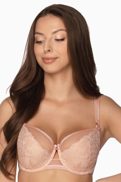 Gaia Lingerie Amelia Semi Soft Bra Rose Underwired, semi soft balconnet bra. 70-105, D-L BS-1192-ROZ