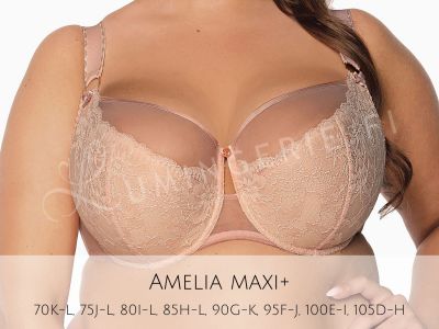 Gaia Lingerie Amelia Semi Soft Bra Rose Underwired, semi soft balconnet bra. 70-105, D-L BS-1192-ROZ