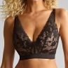 Panache Amour NW Padded Bralette Black & Pecan-thumb Non-wired, padded bralette with j-hook on straps. 70-85 F-K 11145-BL-PE