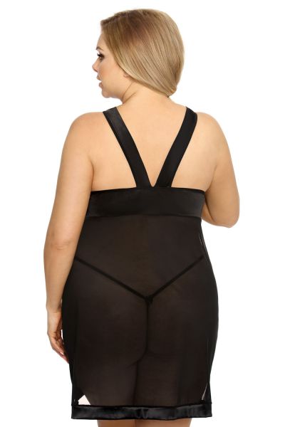 Anaïs apparel Anaïs+ Samara Mesh Dress Black  Plus sizes 
