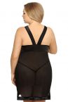 Anaïs apparel Anaïs+ Samara Mesh Dress Black-thumb  Plus sizes 