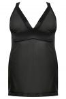 Anaïs apparel Anaïs+ Samara Mesh Dress Black-thumb  Plus sizes 