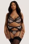 Playful Promises Anaise Racer Back Balcony Bra Black Blush-thumb Underwired non-padded balcony bra with lacey racerback shoulder straps 70-100, D-K PP-3201B