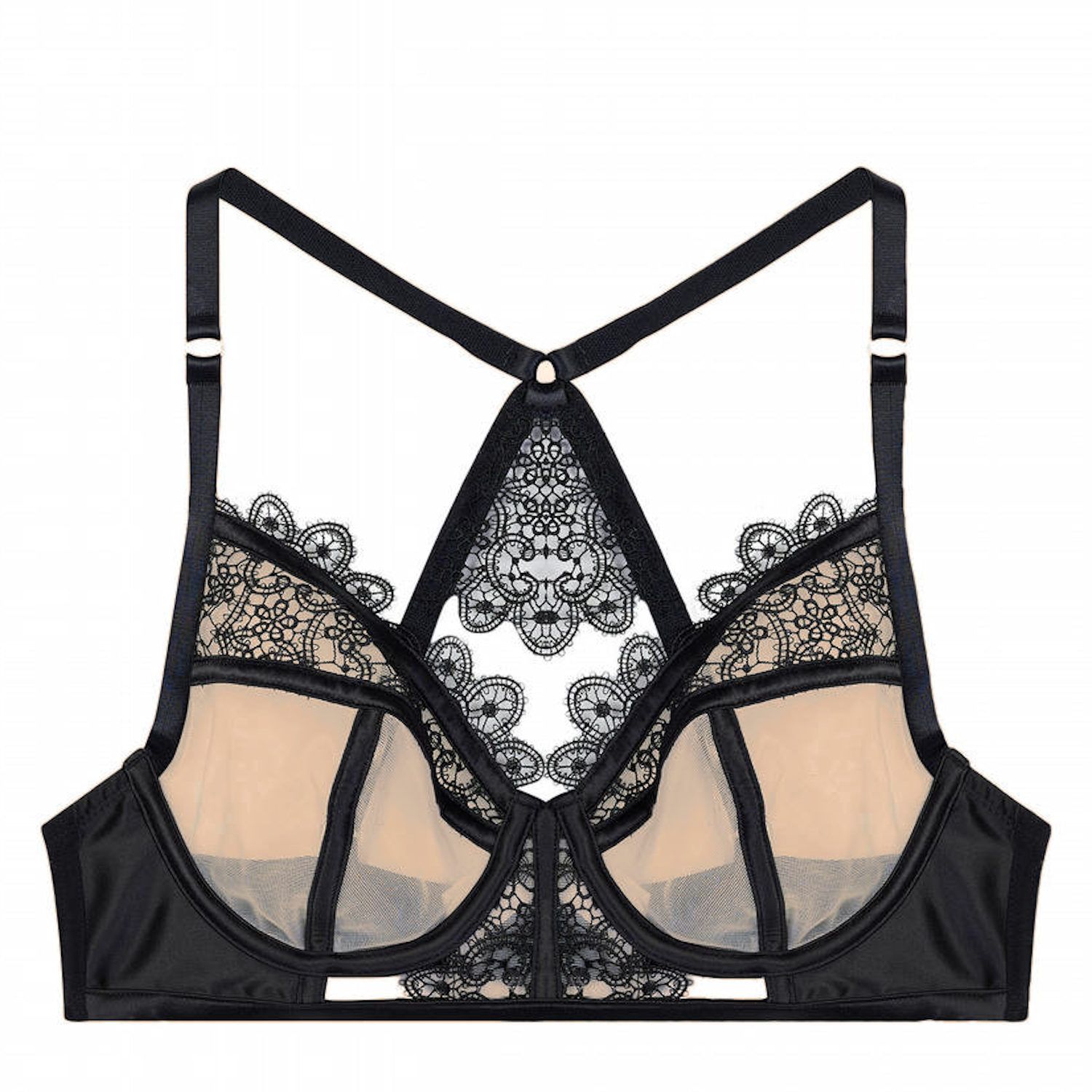 Anaise Racer Back Balcony Bra Black Blush