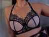 Playful Promises Anaise Racer Back Balcony Bra Black Blush-thumb Underwired non-padded balcony bra with lacey racerback shoulder straps 70-100, D-K PP-3201B