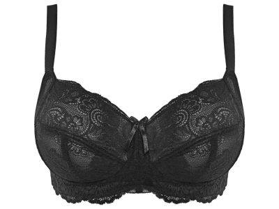 Panache Andorra Non Wired Full Cup Bra Black Non wired, non padded, full cup lace bra 60-90, D-J 5671-BLK