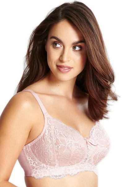 Panache Andorra Non Wired Full Cup Bra Soft Blush Non wired, non padded, full cup lace bra 60-90, D-J 5671-SOH